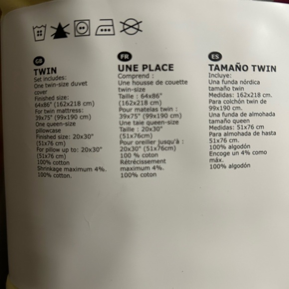 KÄPPHÄST Twin Duvet Cover Set With Pillow Case From IKEA - Picture 3 of 4